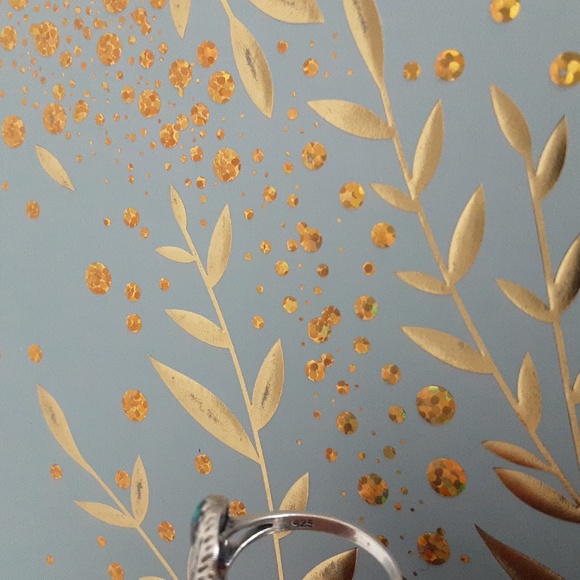 Blue turquoise sterling silver ring - Picture 8 of 10